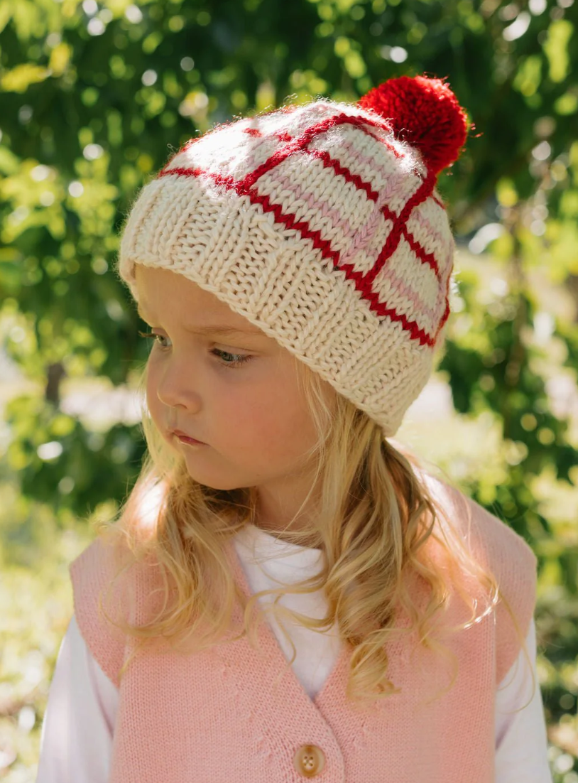 Crossroads Beanie - Pink & Red