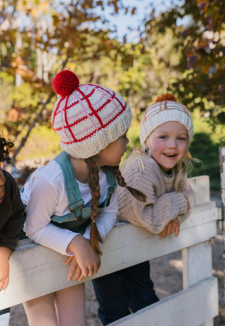 Crossroads Beanie - Pink & Red