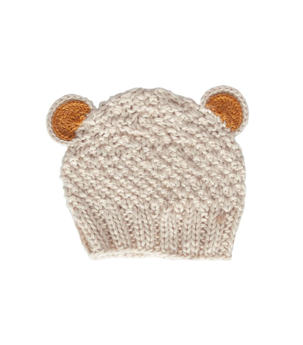 Bear Beanie - Oatmeal