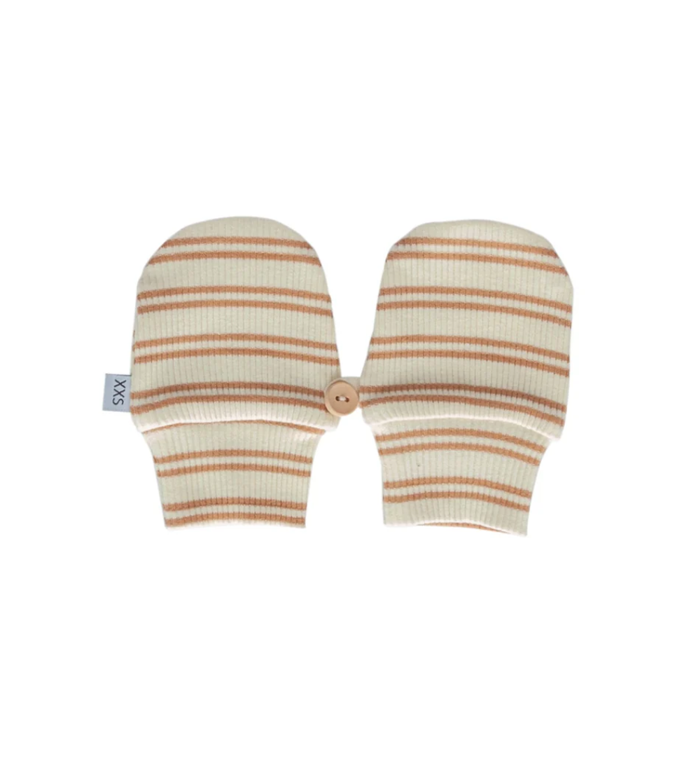 Henley Beanie & Mittens Set - Cream