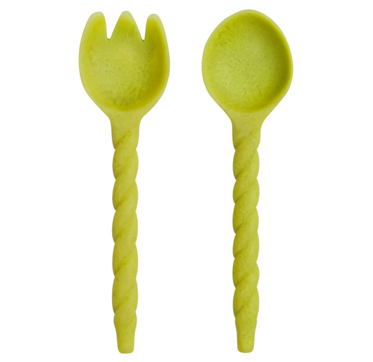 Rose Salad Servers - Anise