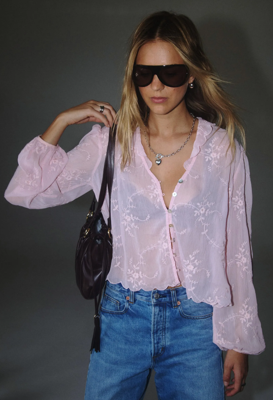 Petal Bloom Blouse - Blush