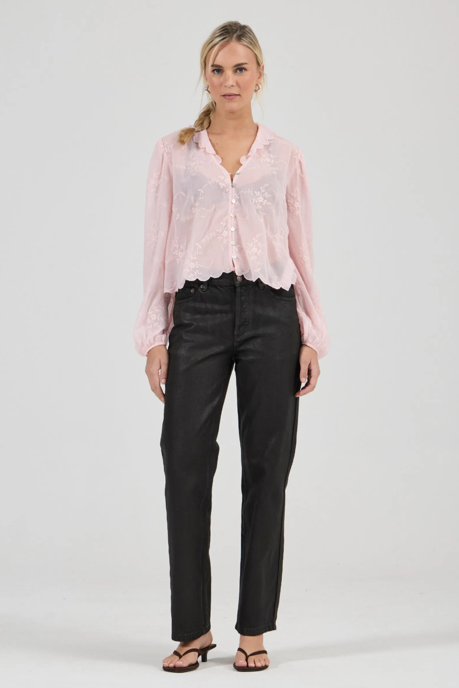 Petal Bloom Blouse - Blush