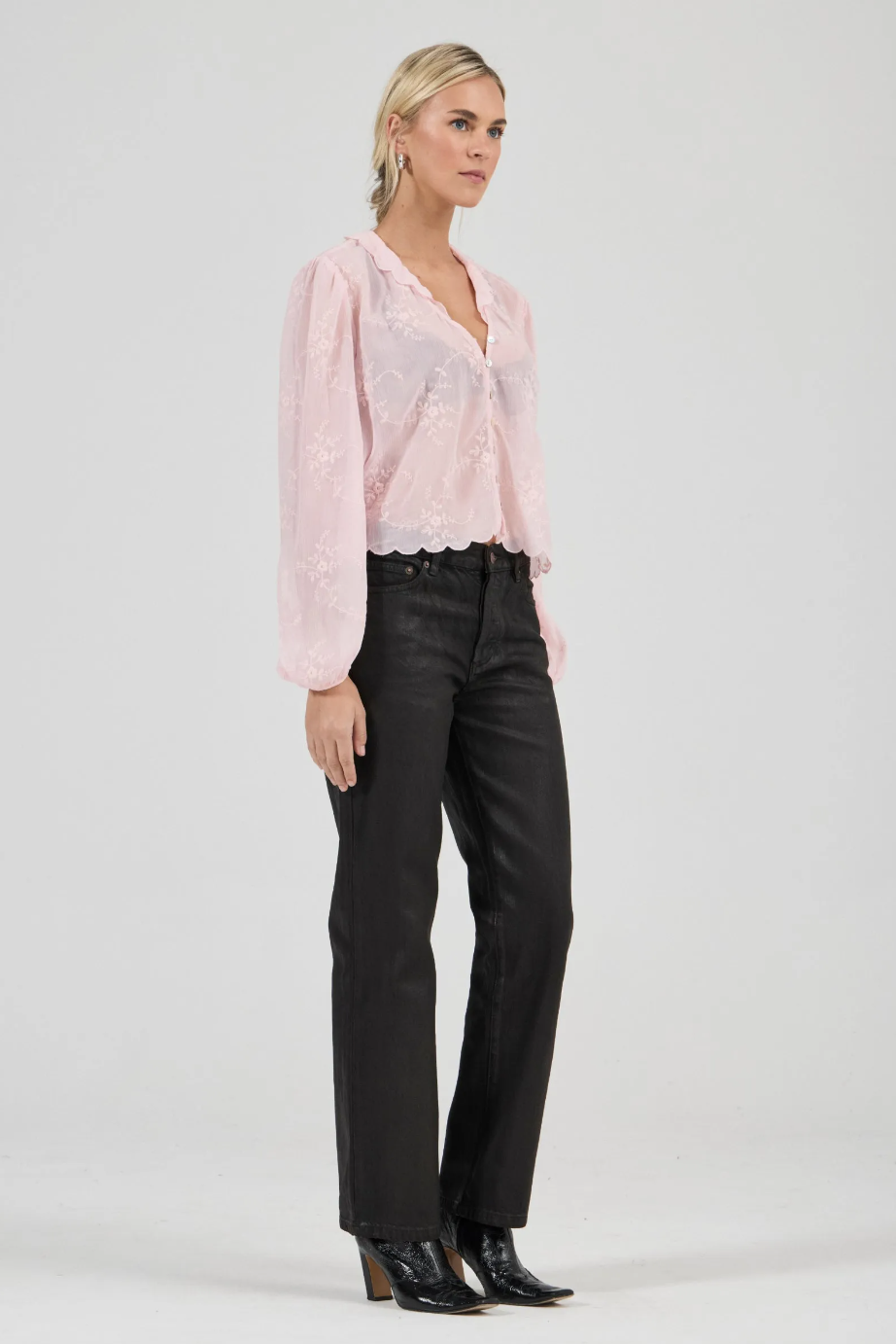 Petal Bloom Blouse - Blush