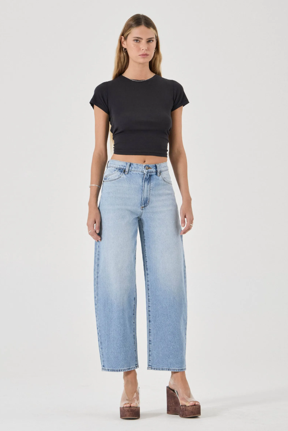 Gigi Barrel Jean - Brad Blue
