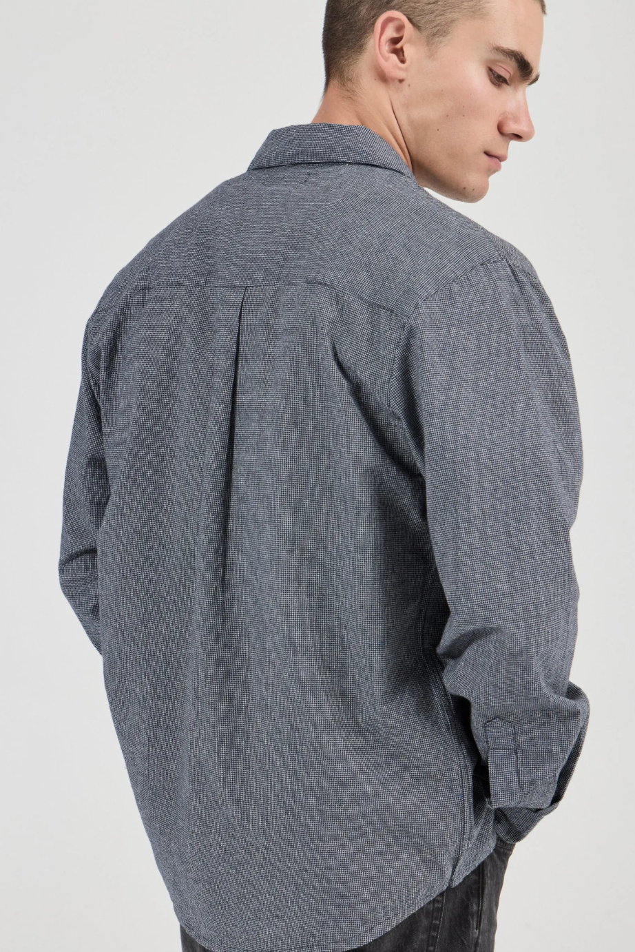 Prep Mini Check Long Sleeve Shirt - Graphite