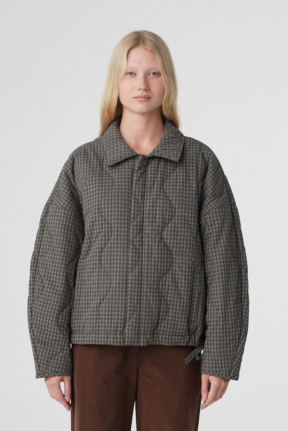 Matteo Jacket - Olive & Teal Check