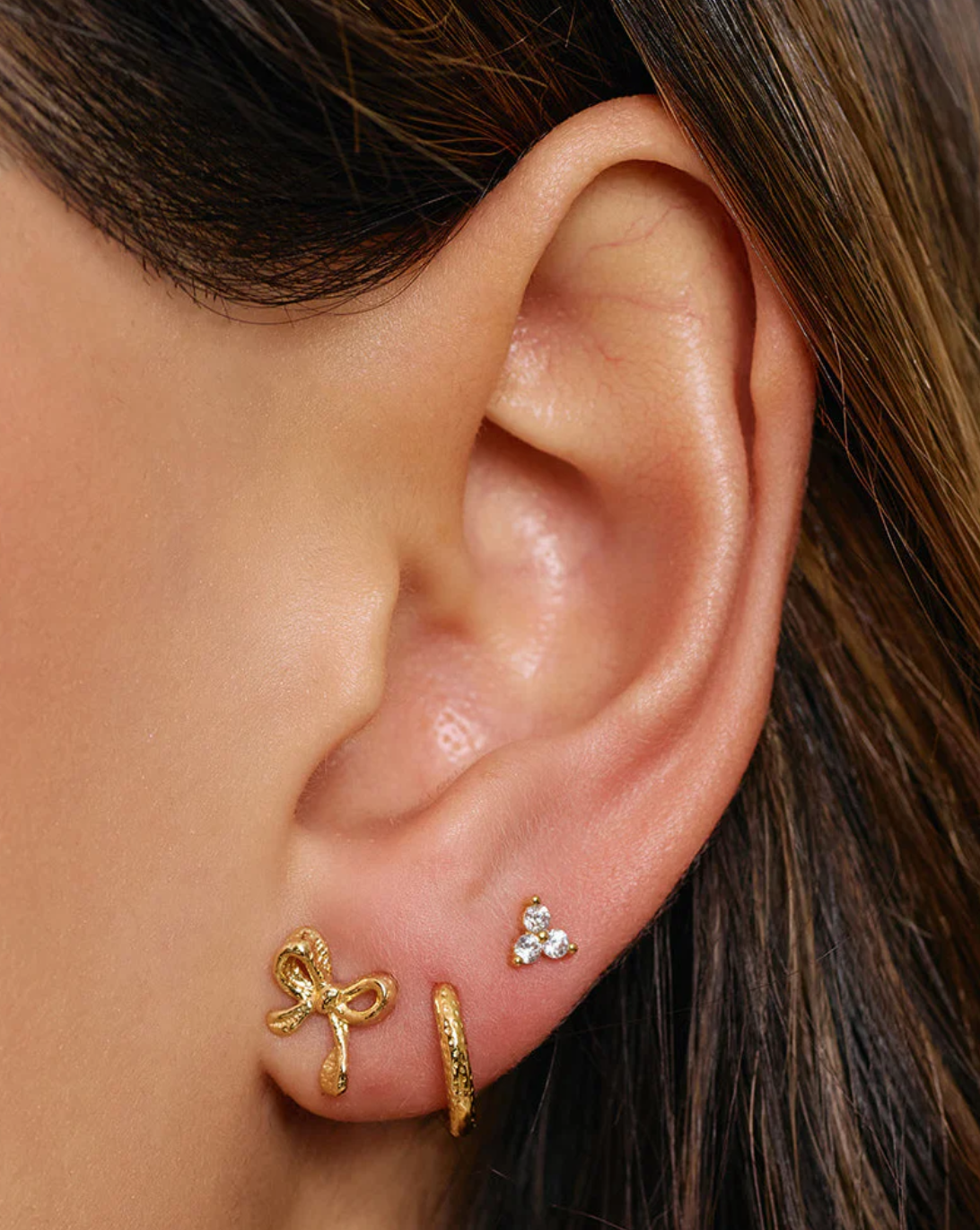 Cassia Stud Earrings - Stone