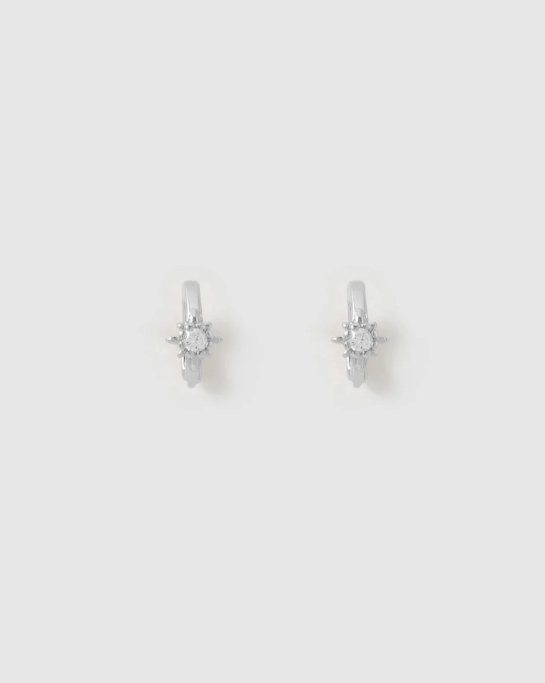 Nova Silver Huggie Earrings