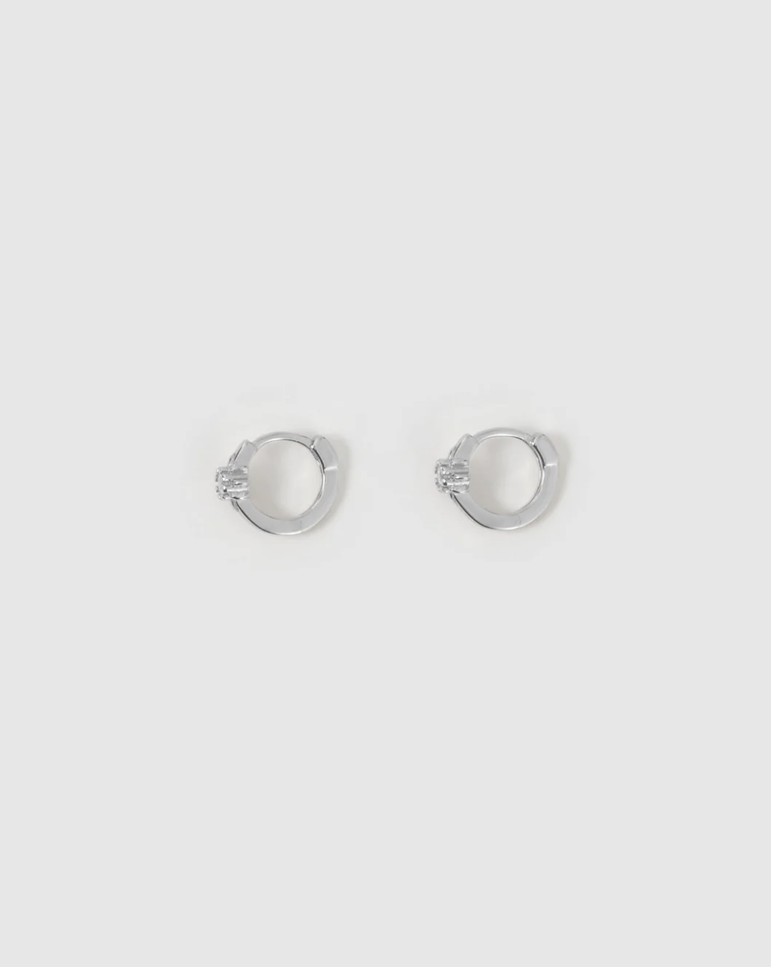 Nova Silver Huggie Earrings