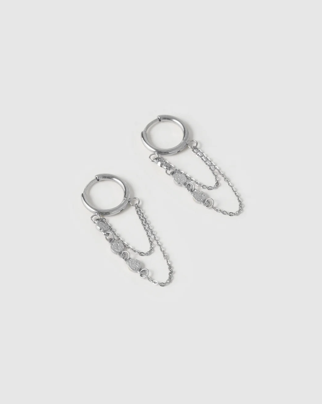 Paloma Silver Huggie Earrings