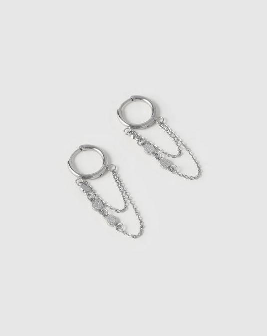 Paloma Silver Huggie Earrings