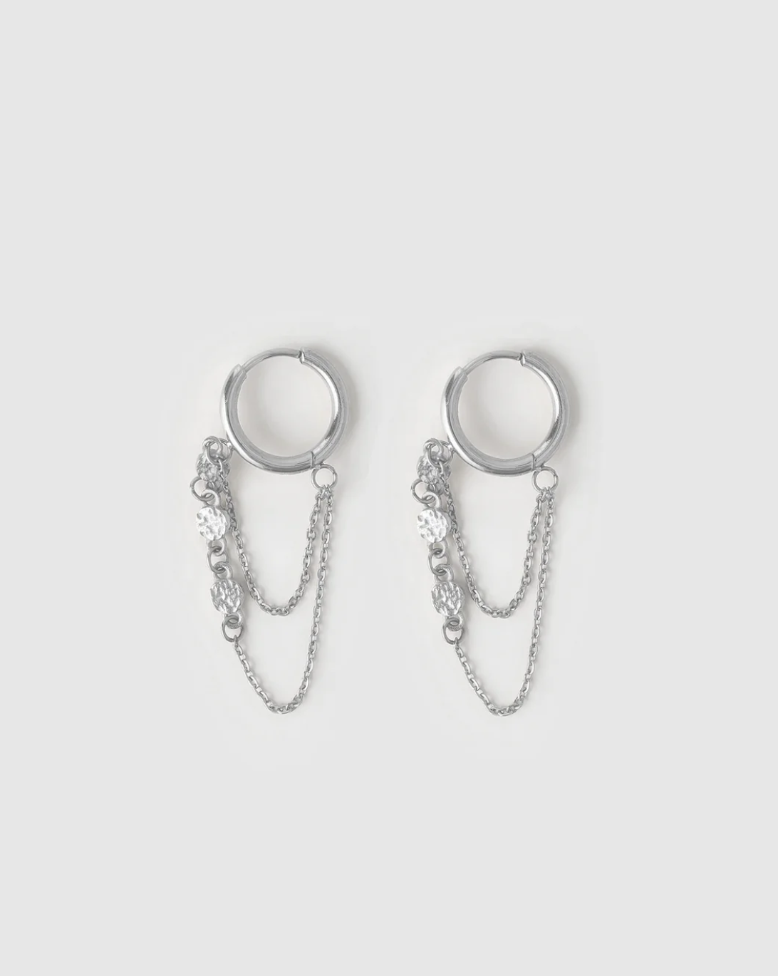 Paloma Silver Huggie Earrings