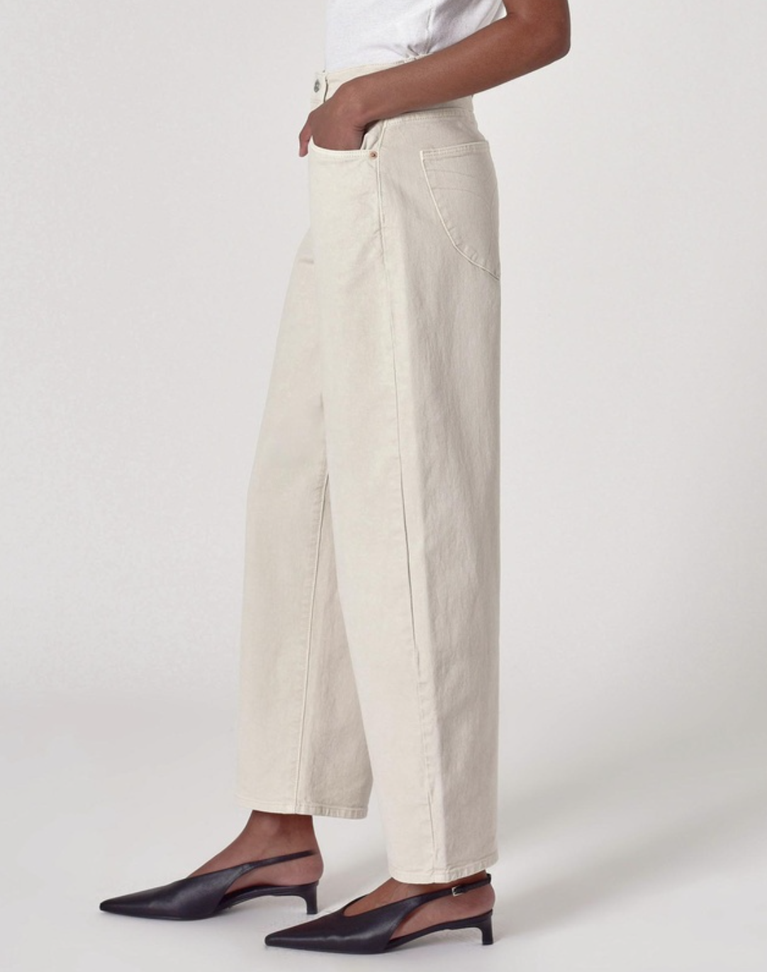 Gigi Barrel Jean - Salt