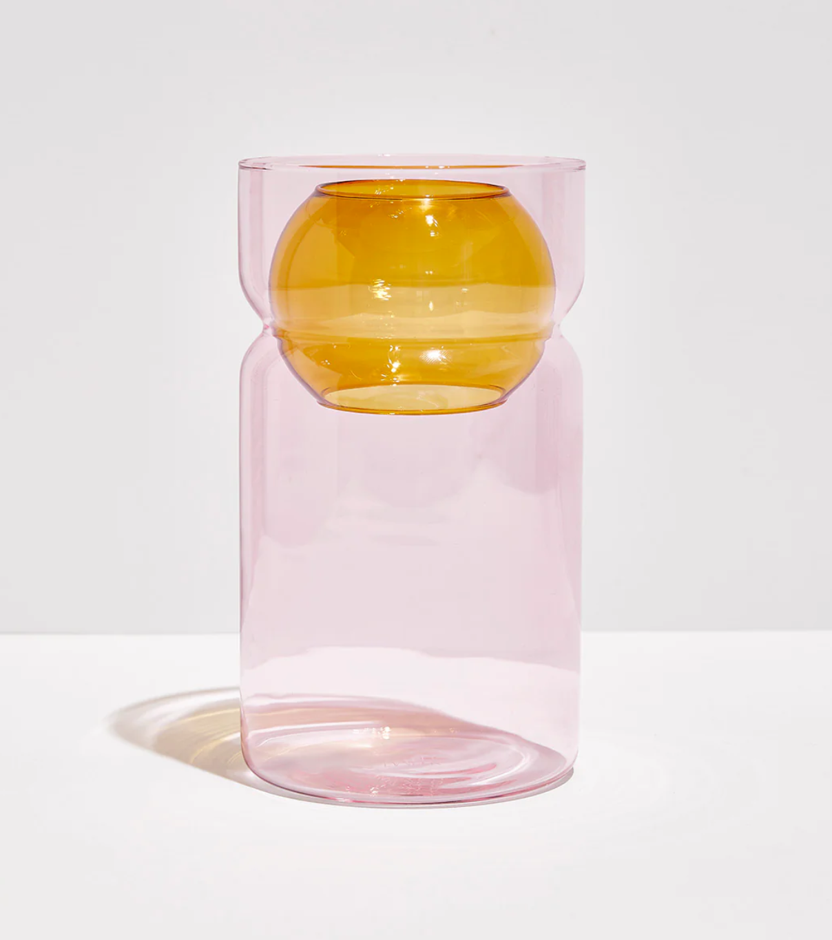 Balance Vase - Pink & Amber