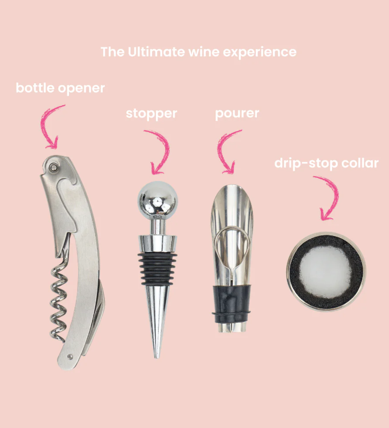 Mens Wine Set - 4 piece