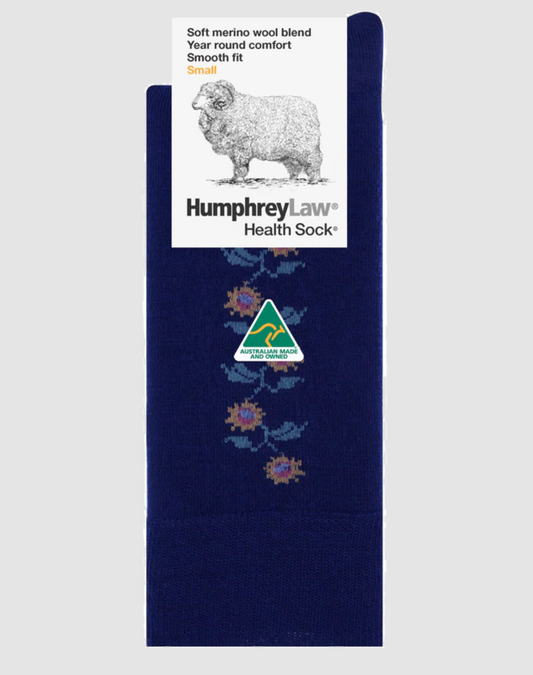 Sunflowers Merino Wool Health Sock - Small