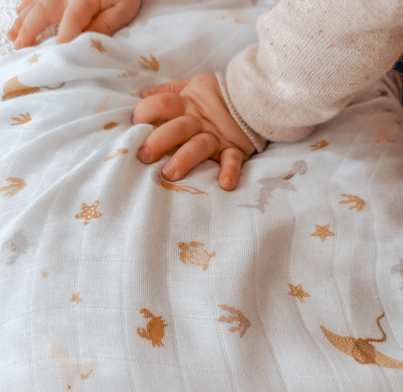 Ocean Friends Organic Muslin Wrap Swaddle