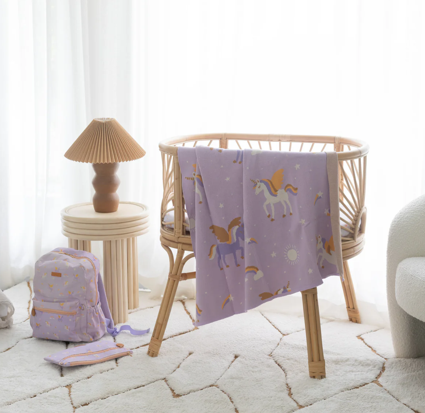 Unicorns Luxe Knitted Blanket