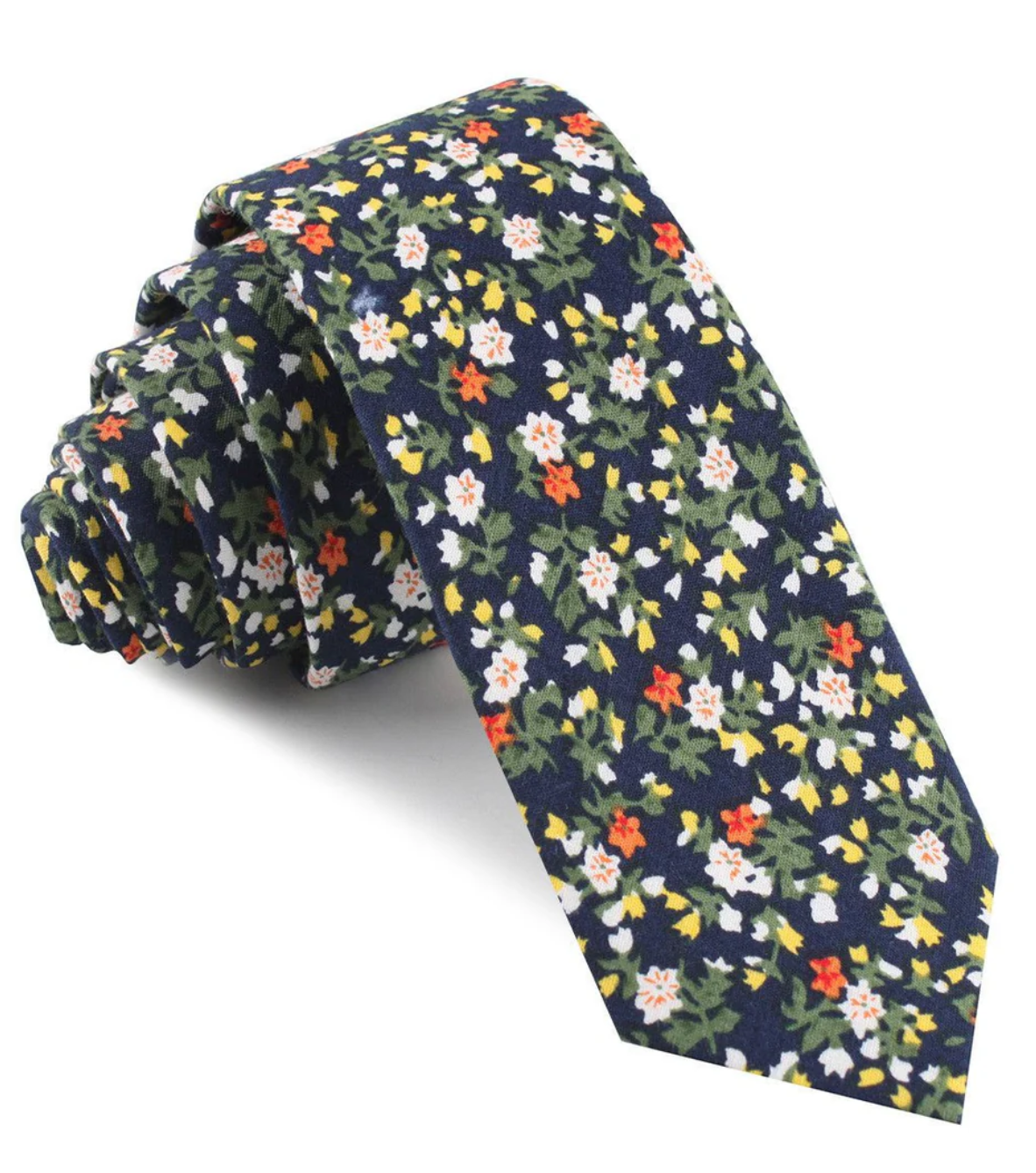 Anemone Floral Skinny Tie