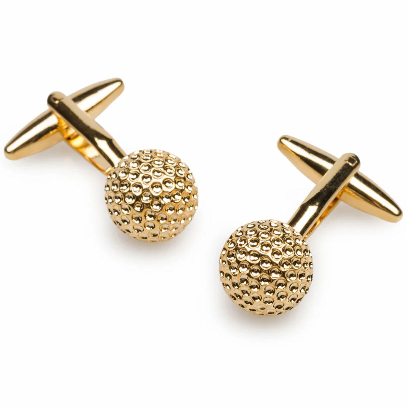 Gold Golf Ball Cufflinks