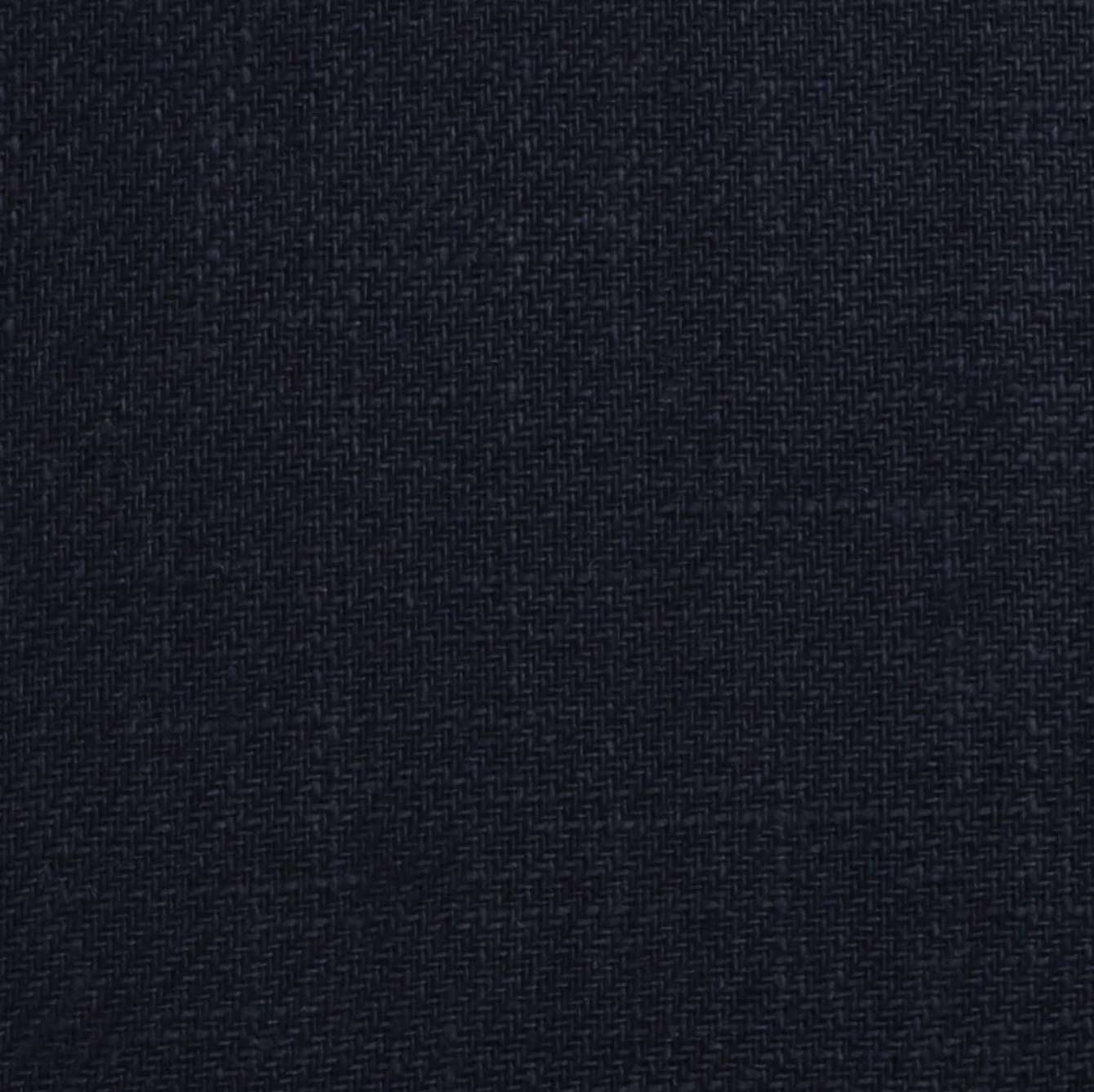 Marine Dark Navy Blue Twill Linen Skinny Tie