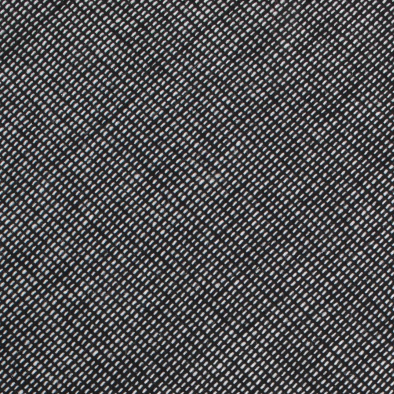 Black Needle Stitch Linen Skinny Tie