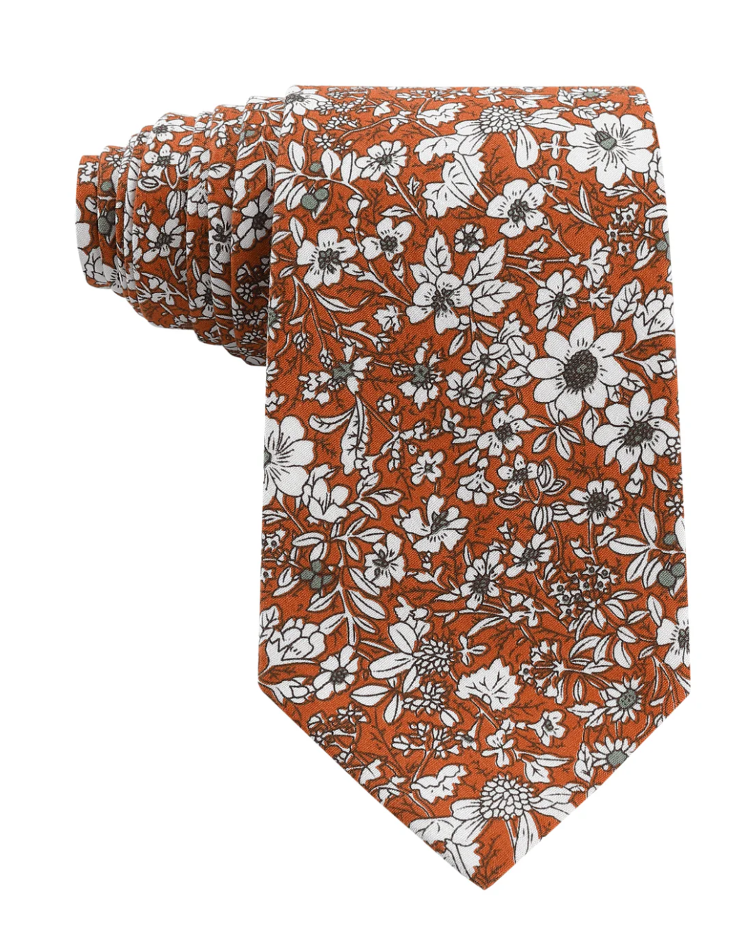 Tabriz Terracotta Floral Tie