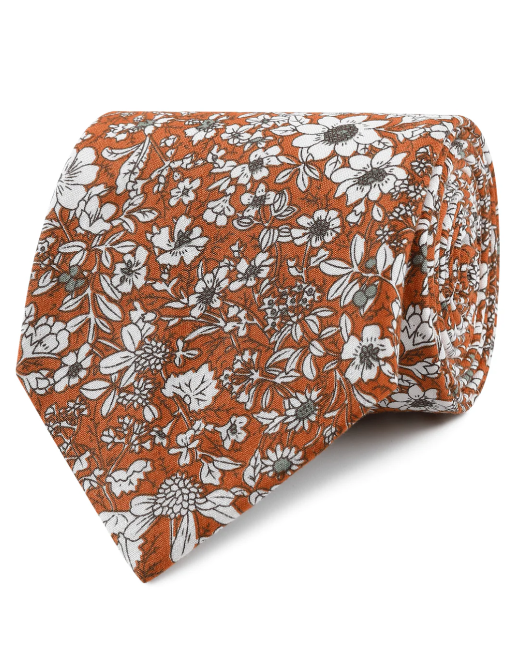 Tabriz Terracotta Floral Tie
