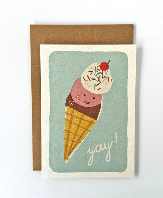 Yay Ice Cream Card