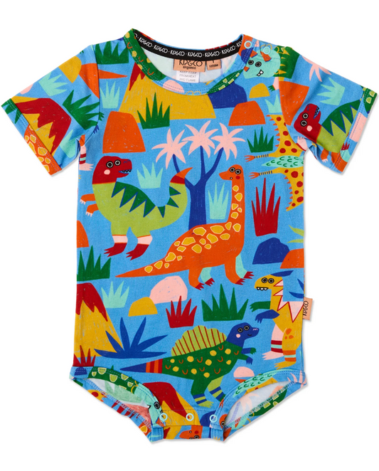 Dinosaur Roar Organic Short Sleeve Romper