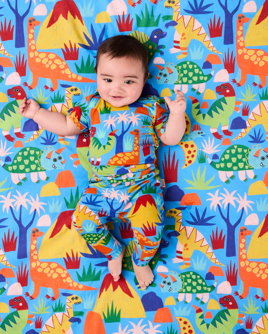 Dinosaur Roar Organic Short Sleeve Romper