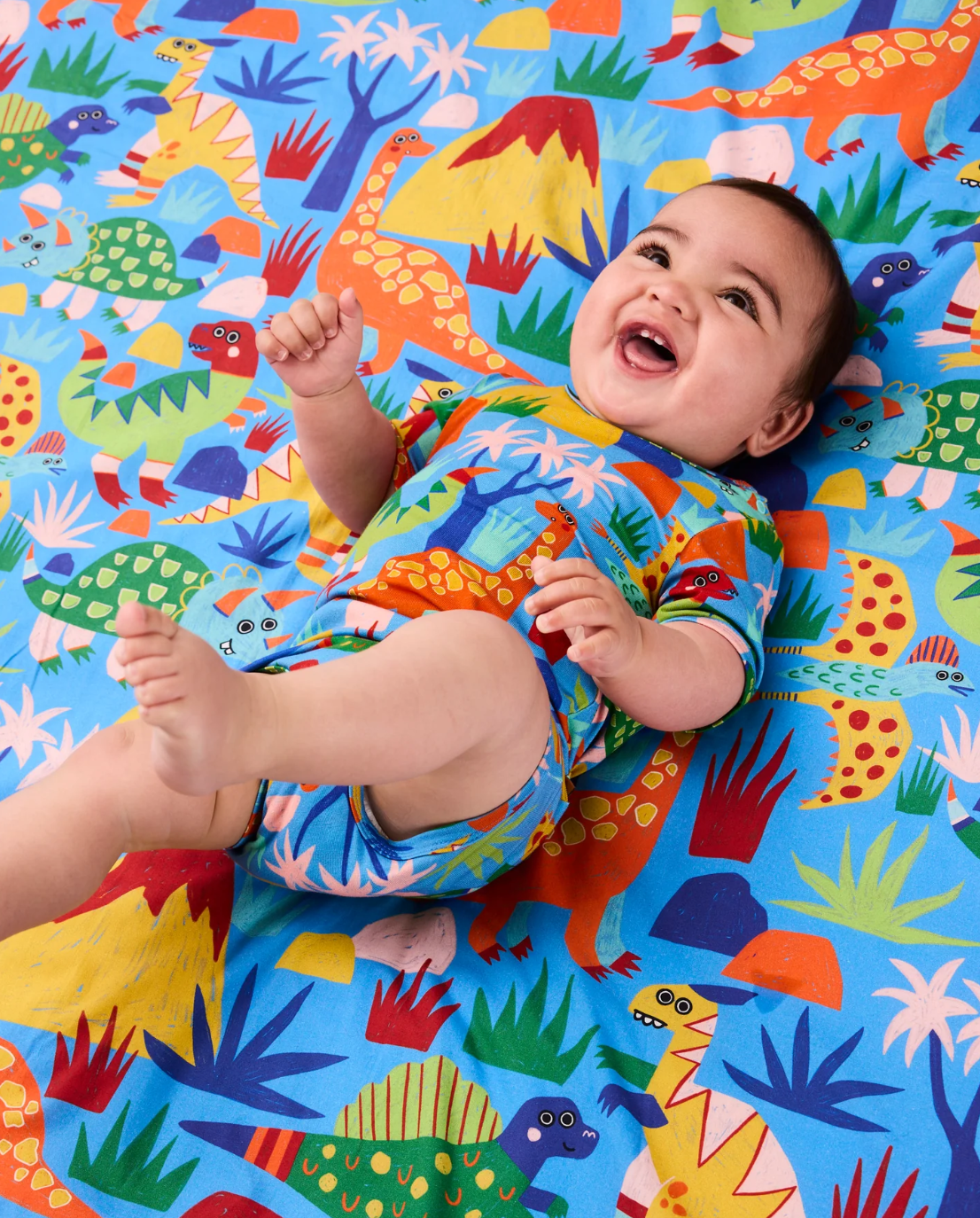 Dinosaur Roar Organic Short Sleeve Romper