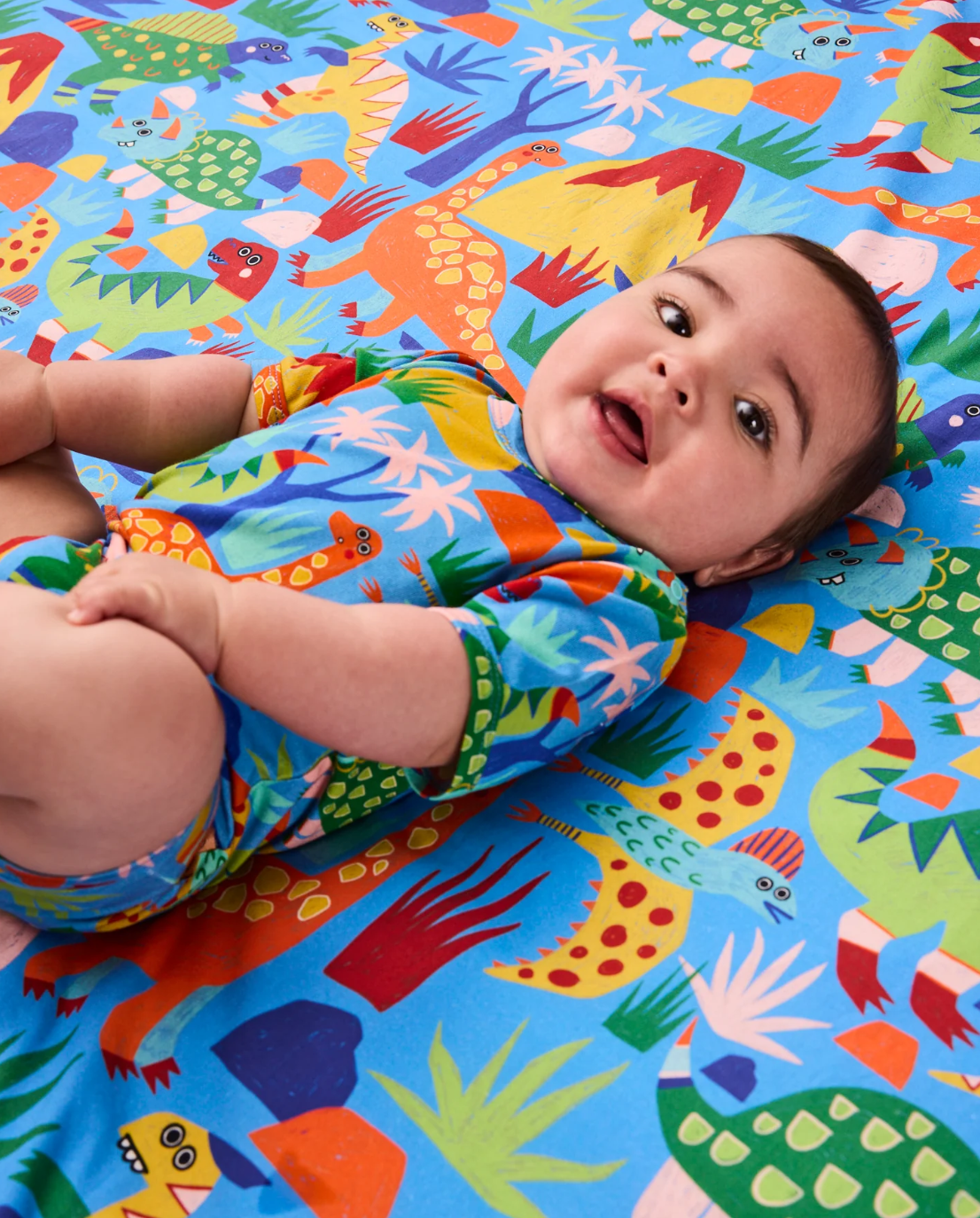 Dinosaur Roar Organic Short Sleeve Romper