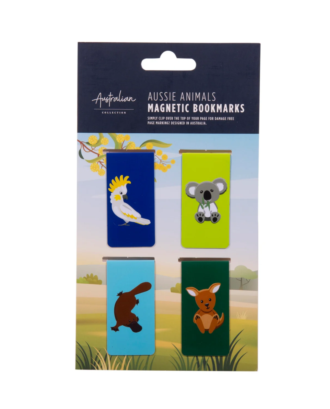 Aussie Animals Magnetic Bookmarks - 4pcs Set