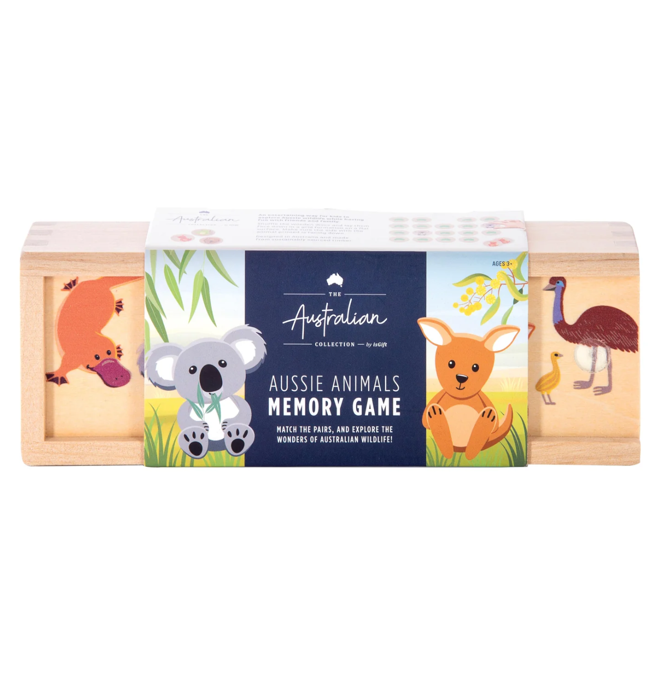 The Australian Collection Aussie Animals Wooden Memory Game