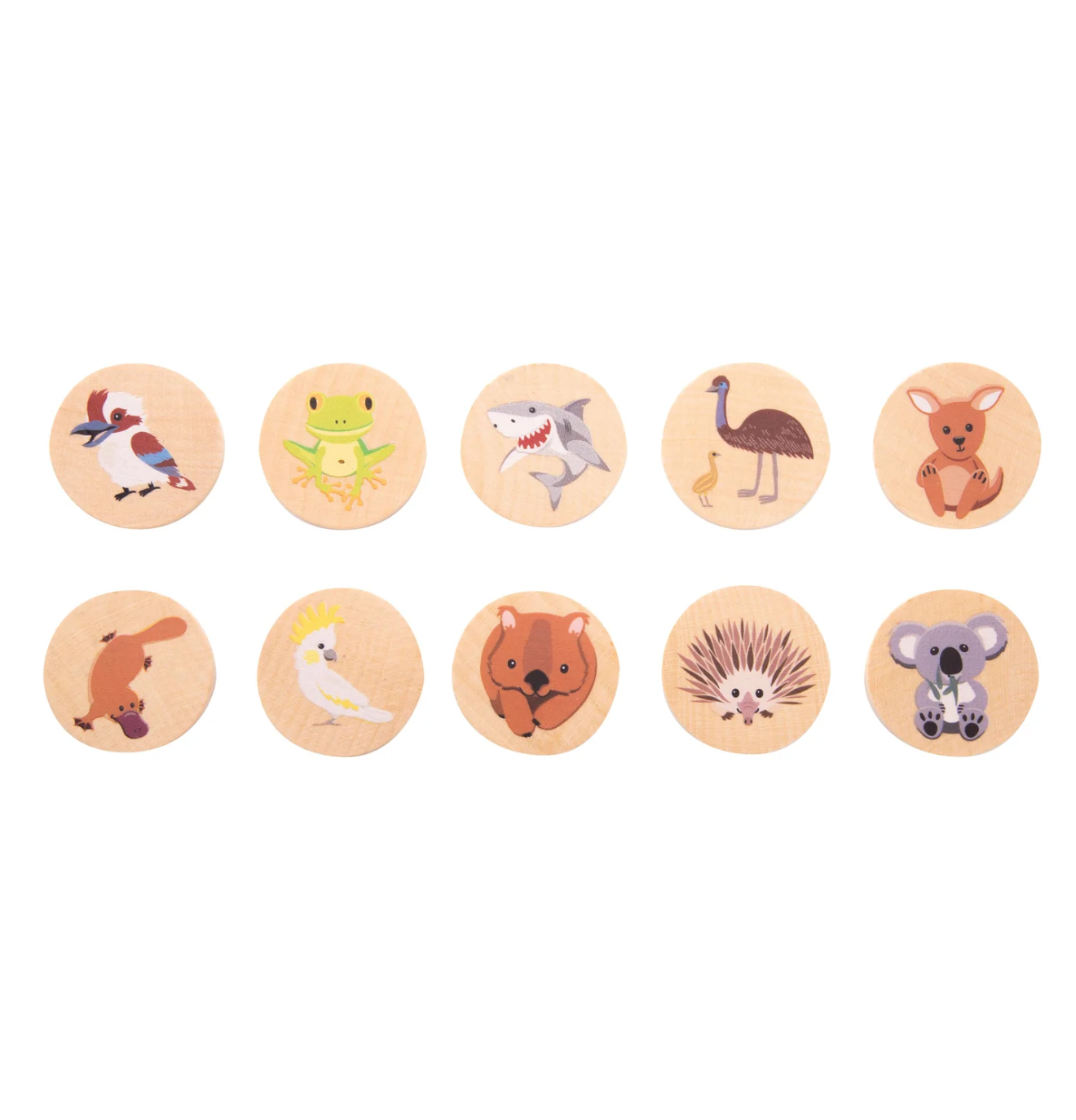 The Australian Collection Aussie Animals Wooden Memory Game