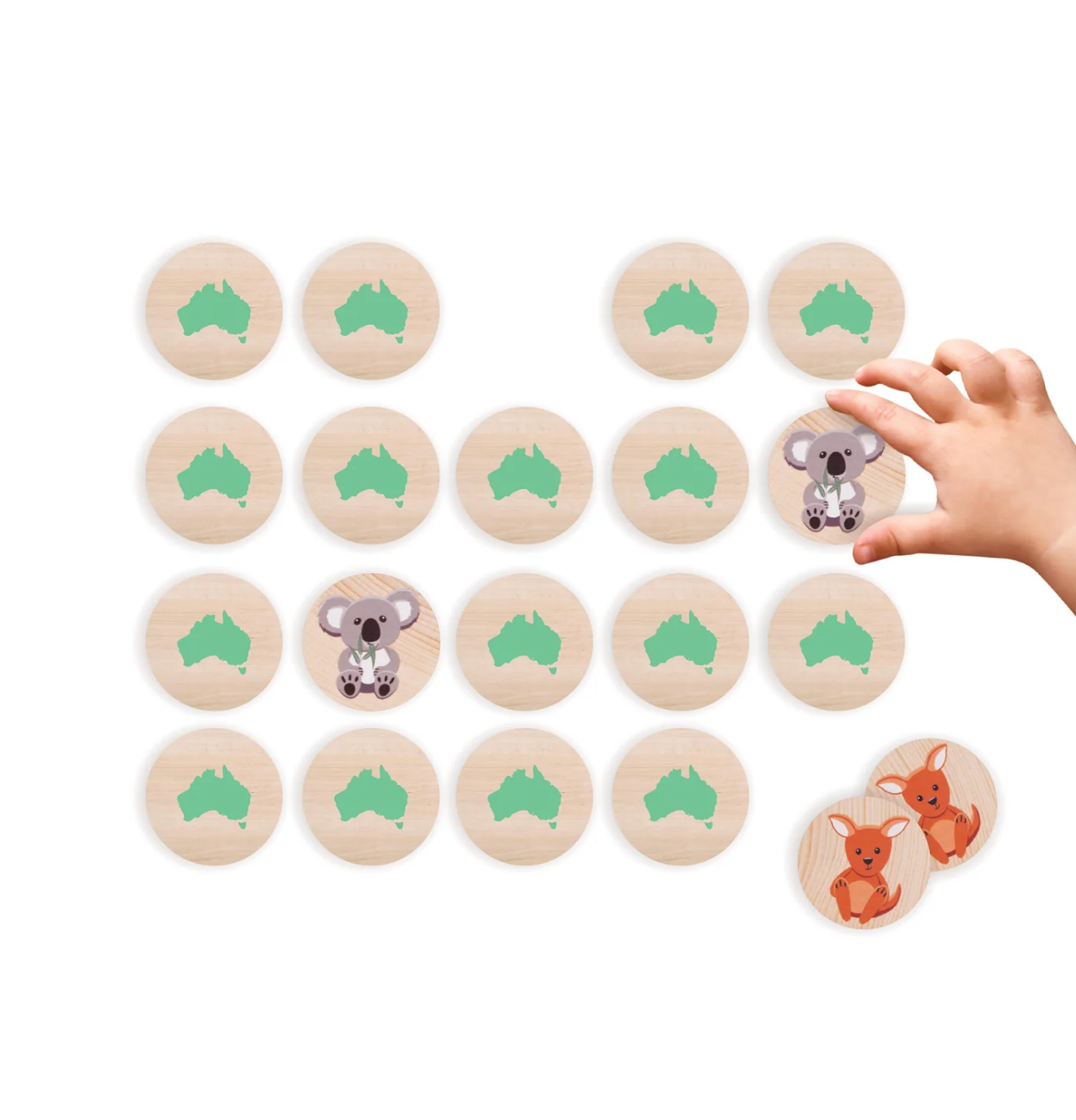 The Australian Collection Aussie Animals Wooden Memory Game