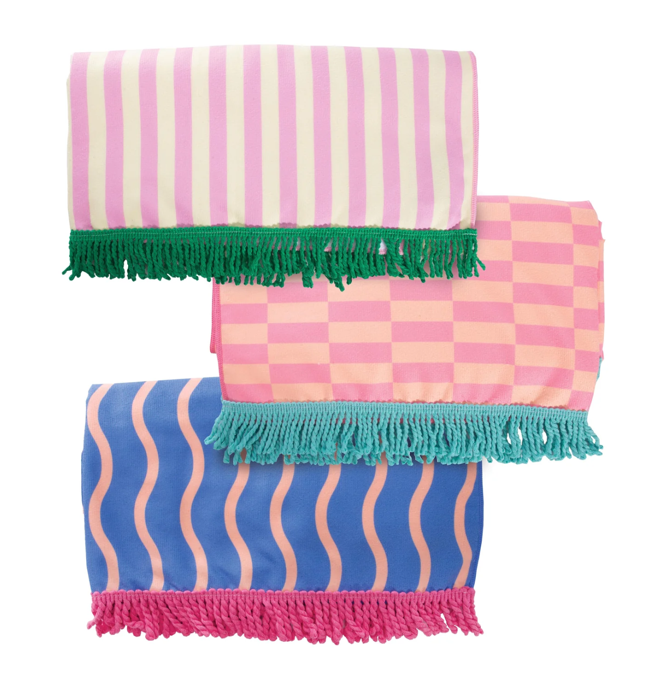 Quick Dry Tassel Towel - Various Designs