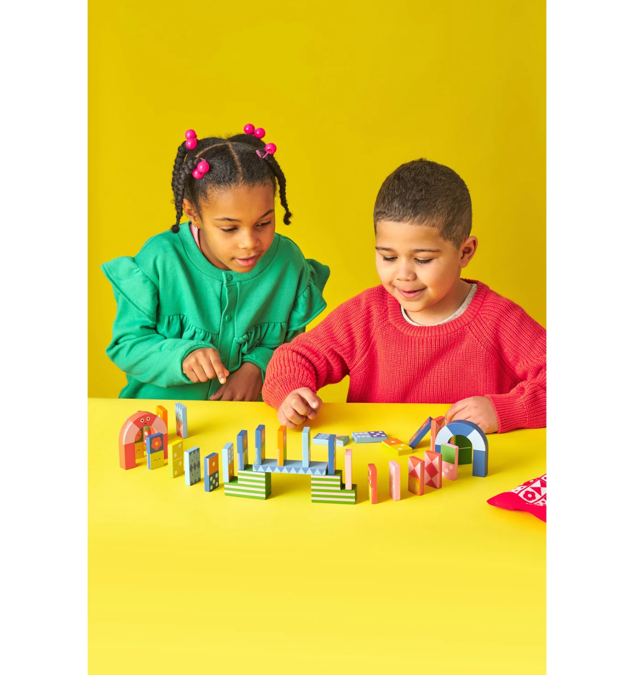 Topple Twist Dominoes - Multi Coloured