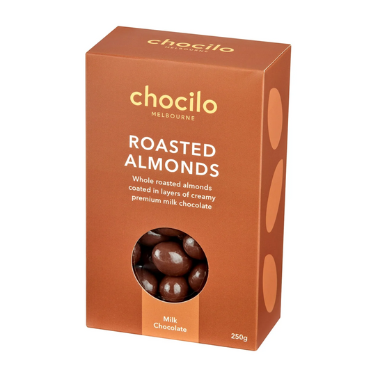 Roasted Almonds in Dark Chocolate Gift Box - 250g
