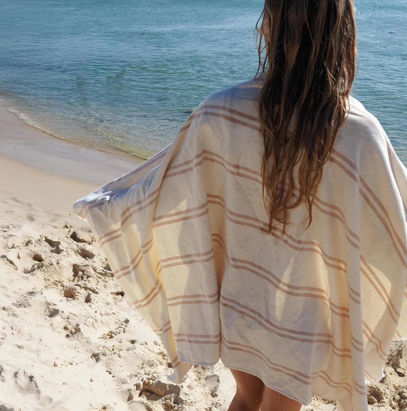 Fouta Beach Towel - Clay Stripe