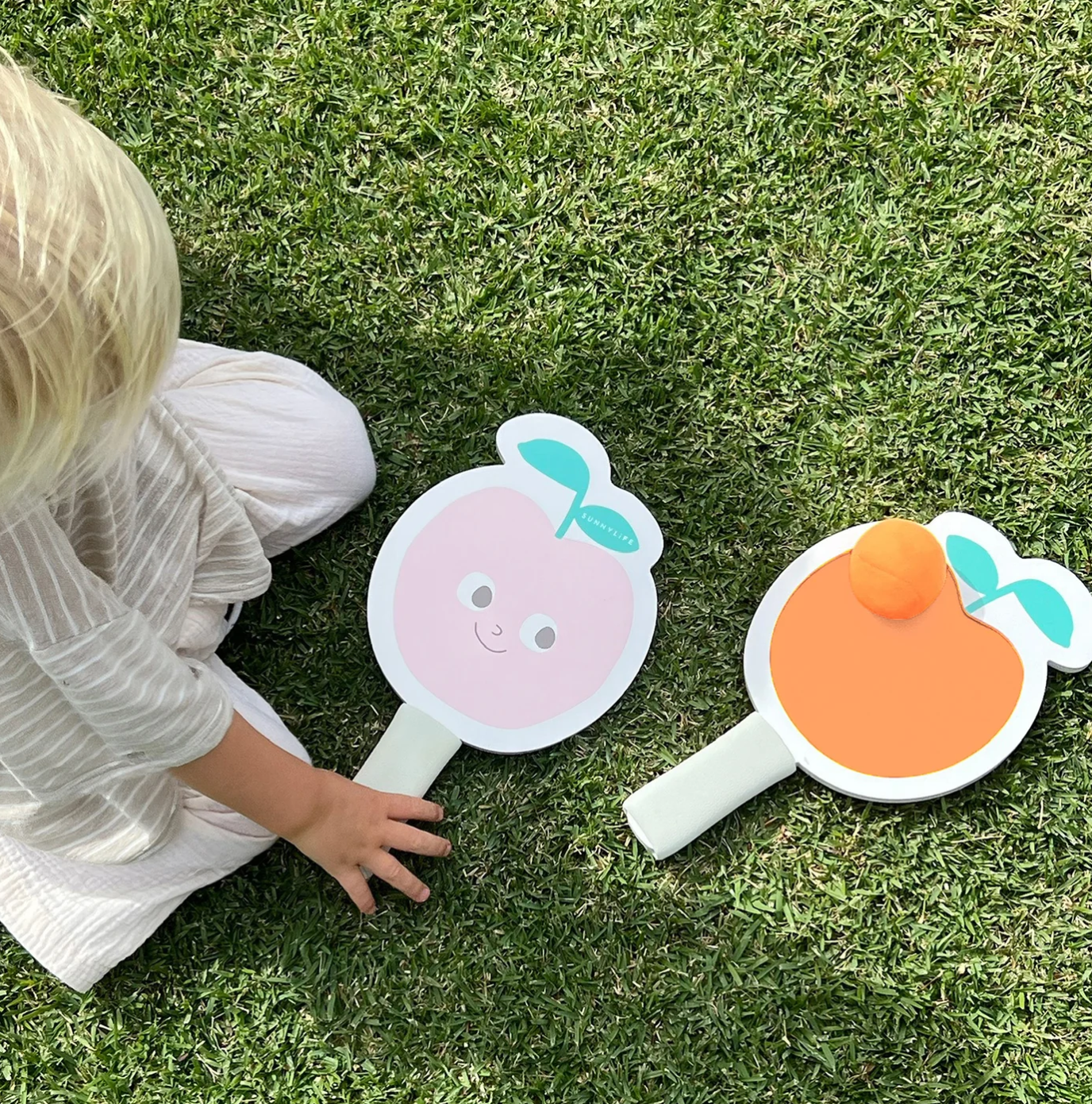 Kids Velcro Beach Bat - Poppy the Peach