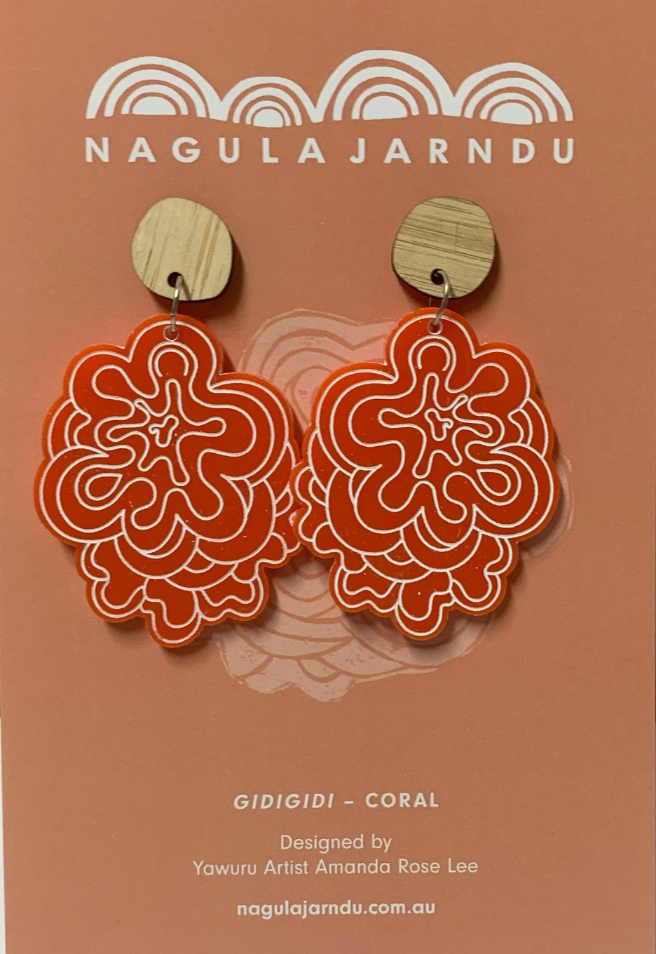 Gidigidi (Coral) Earrings