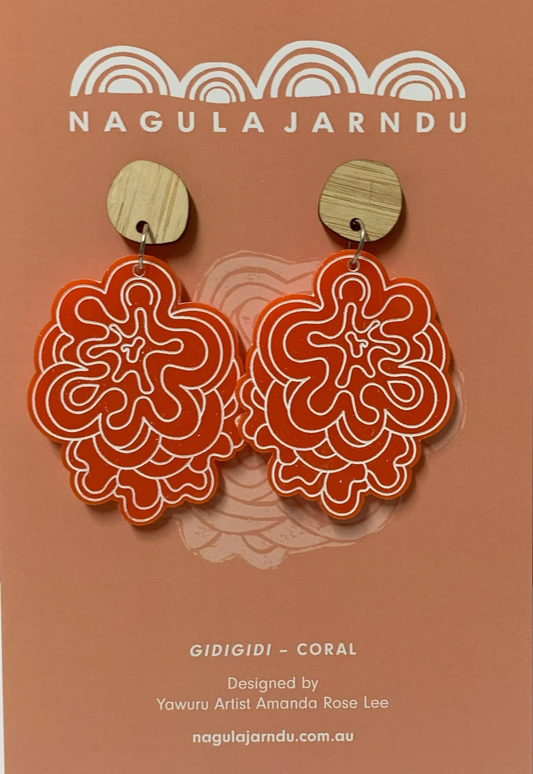 Gidigidi (Coral) Earrings