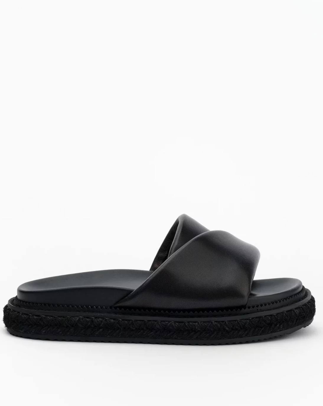 Petra Slides - Black Leather