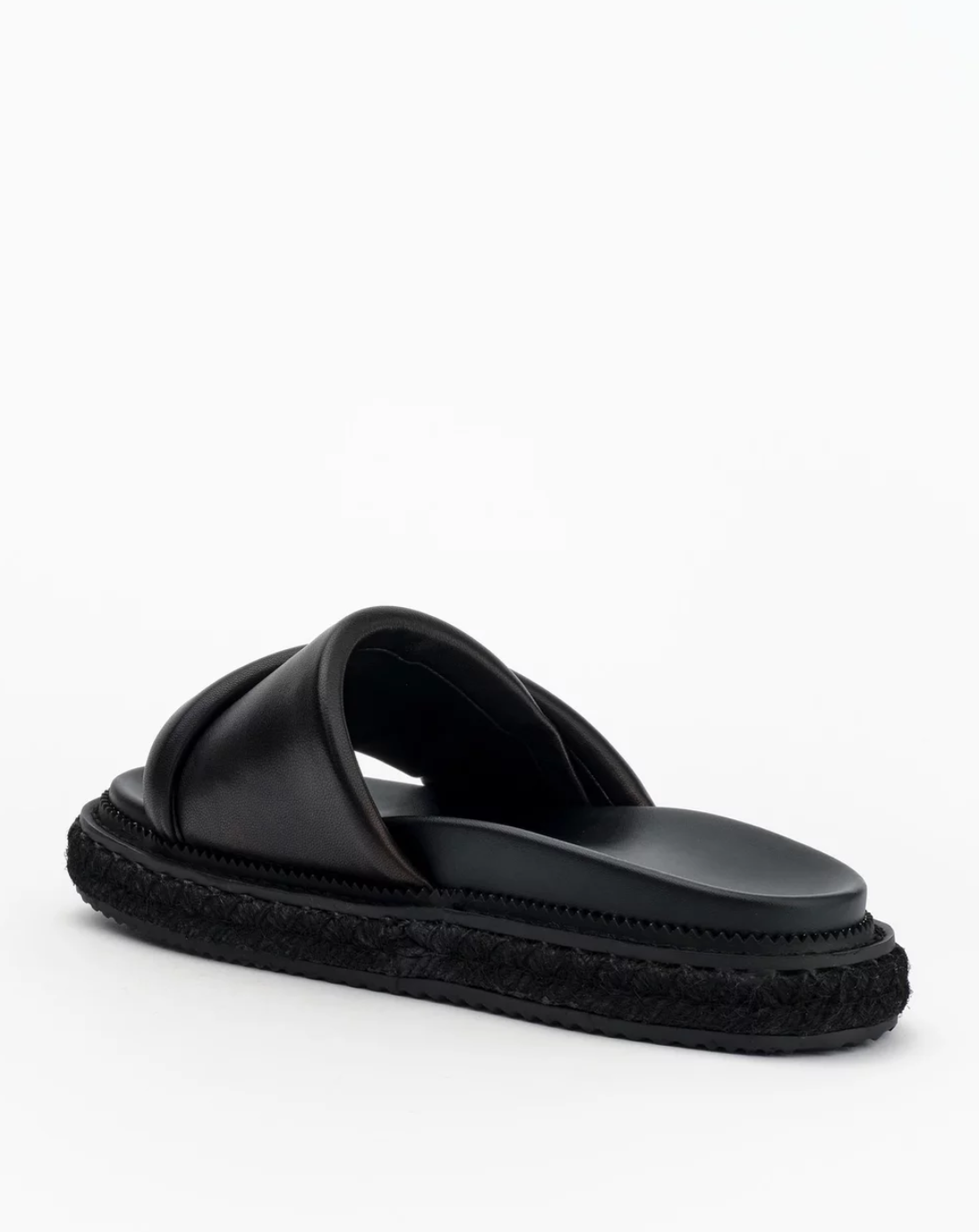 Petra Slides - Black Leather