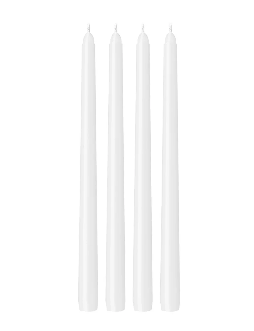 Tall Taper Dinner Candles - White - Set of 4