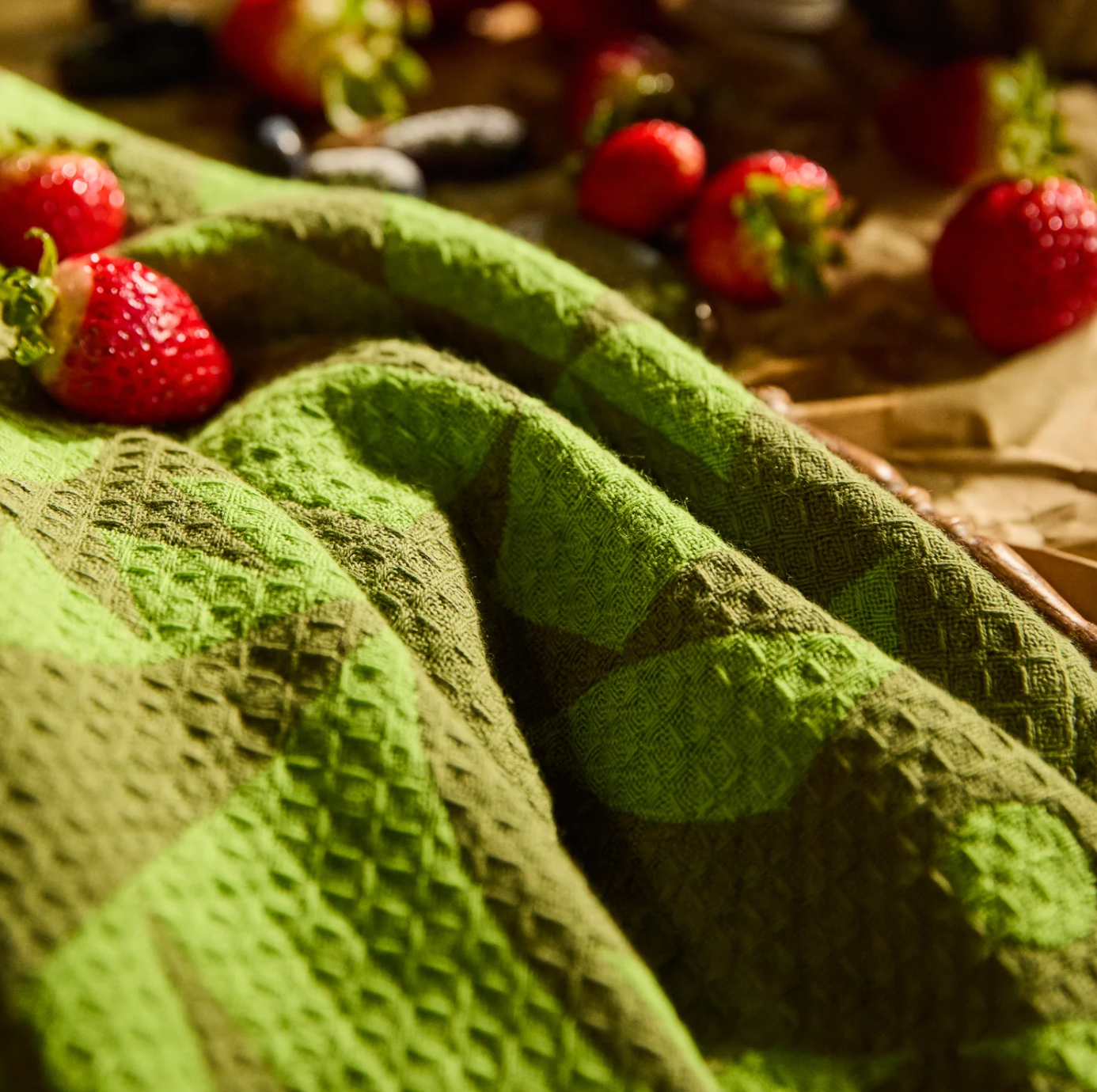 Nora Tea Towel - Cactus Green