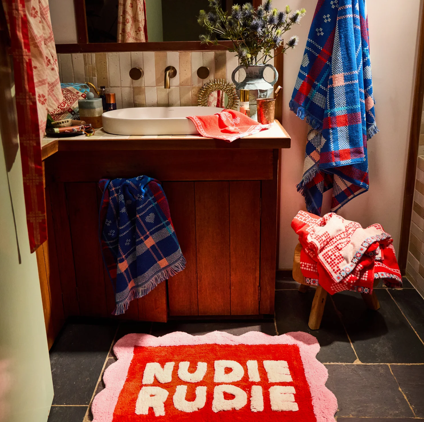 Romy Nudie Bath Mat - Poppy